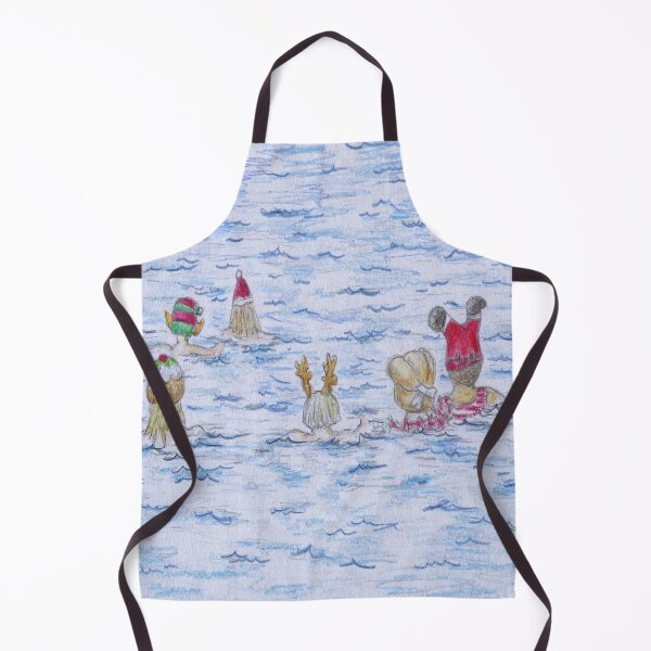 Item preview, Wild Swimmer Christmas Sea Swimming designed and sold by Breezy Cove Art.