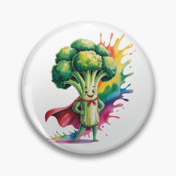 Item preview, Super Broccoli Hero with Rainbow Splash   designed and sold by EM&Maker.