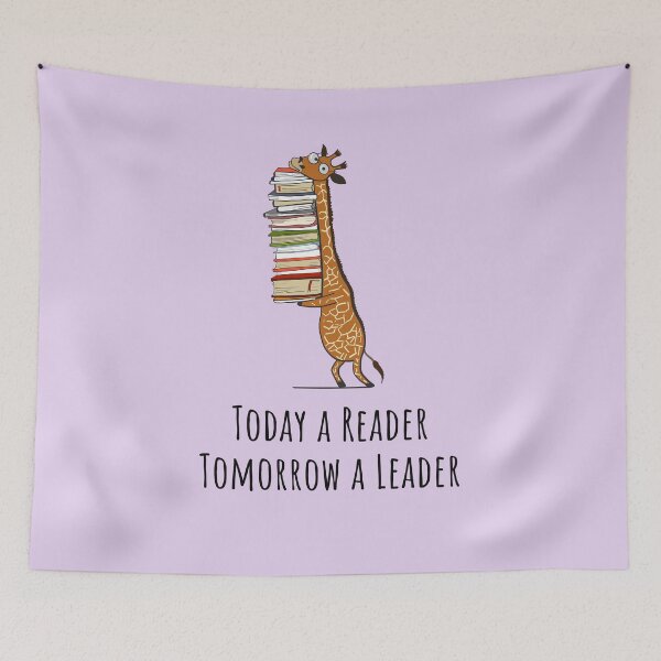 Item preview, Funny Giraffe Holding a Stack of Books - Today A Reader Tomorrow A Leader - Book Lover Gift, Phones Cases And Other Gift designed and sold by MemWear.