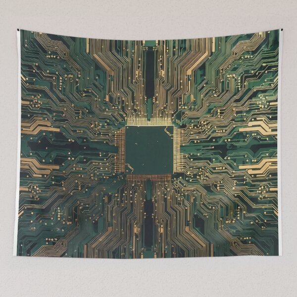 Item preview, Artificial Intelligence Computer Circuits (image size 7840x11680) designed and sold by Digital-Davinci.