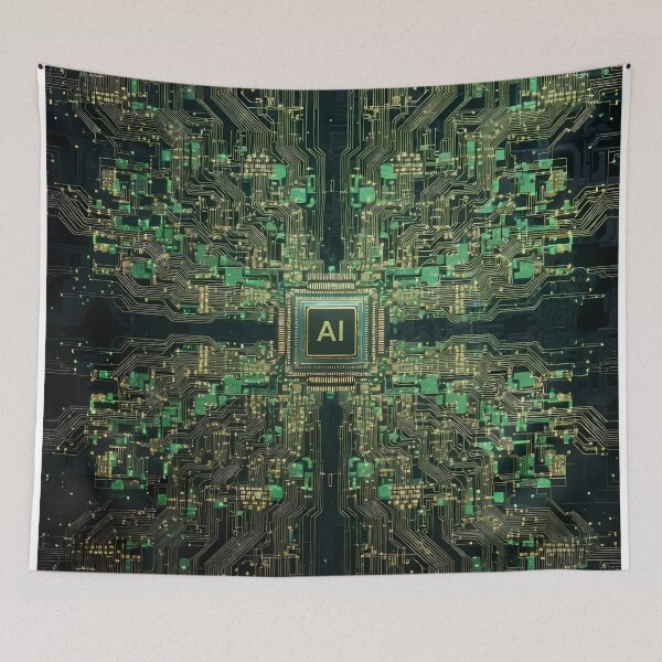 Item preview, Artificial Intelligence Computer Circuits (image size 7840x11680) designed and sold by Digital-Davinci.