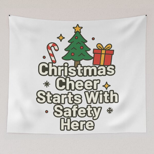 Item preview, Holiday Safety Vibes – Christmas Cheer Starts with Safety Here designed and sold by Badegi Tradings.