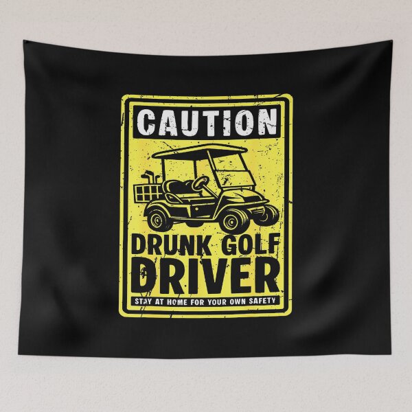Item preview, Caution Drunk Golf Driver Golf Cart designed and sold by CharlotteSandra.