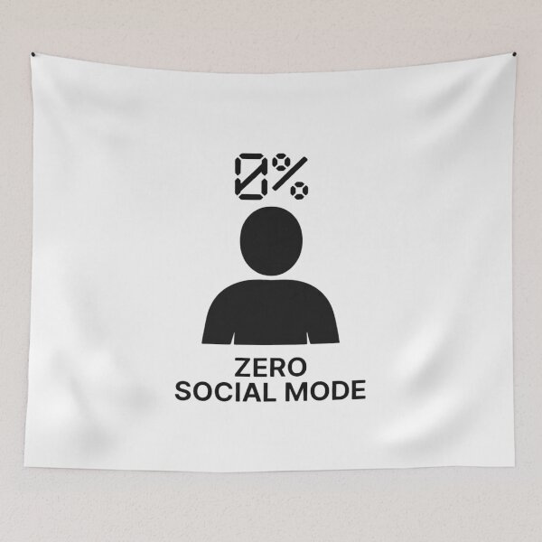 Item preview, Social Battery: 1% Remaining designed and sold by EcoArtTees.
