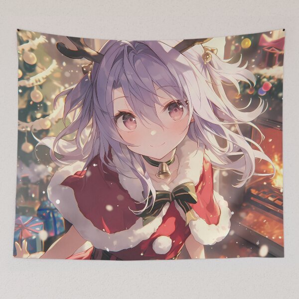 Item preview, Hiiragi Shinoa Seraph Of The End Christmas Warm Cozy Festive Winter Joy Anime Girl designed and sold by Raslbazola.