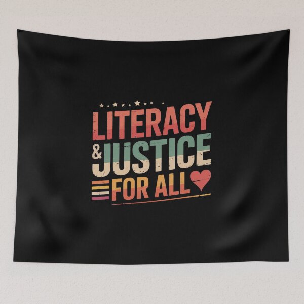 Item preview, Literacy and Justice for all stop book Banning Banned Books  designed and sold by RsFilsingerArt.