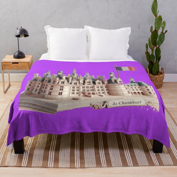 Item preview, Château de Chambord Cute 3D Sketch – French Castle Label with France Flag, designed and sold by PaintMeWorld.