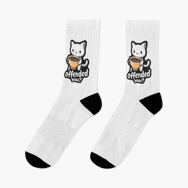 Item preview, Cat Drinking Coffee — “I Offended You?” designed and sold by SleekLineSketches.