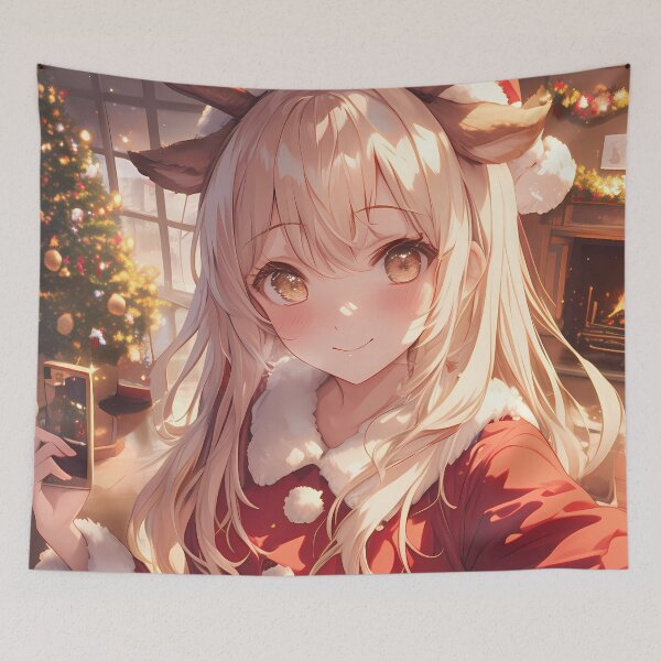 Item preview, Ais Wallenstein DanMachi Anime Christmas Winter Festive Cozy Holiday Glow designed and sold by Raslbazola.