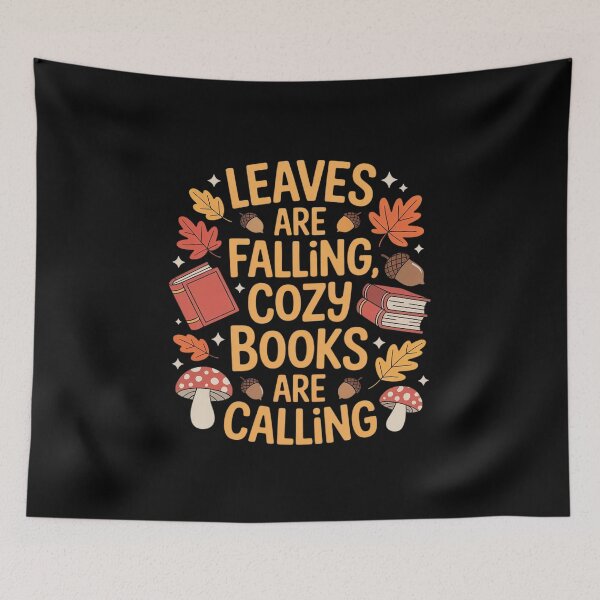 Item preview, Leaves Are Falling Cozy Books Are Calling designed and sold by velltoons.