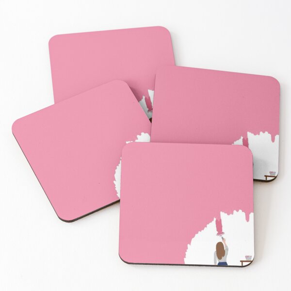 Item preview, Minimal Girl Painting Wall – Pink Aesthetic Wall Art designed and sold by LunaArtology.