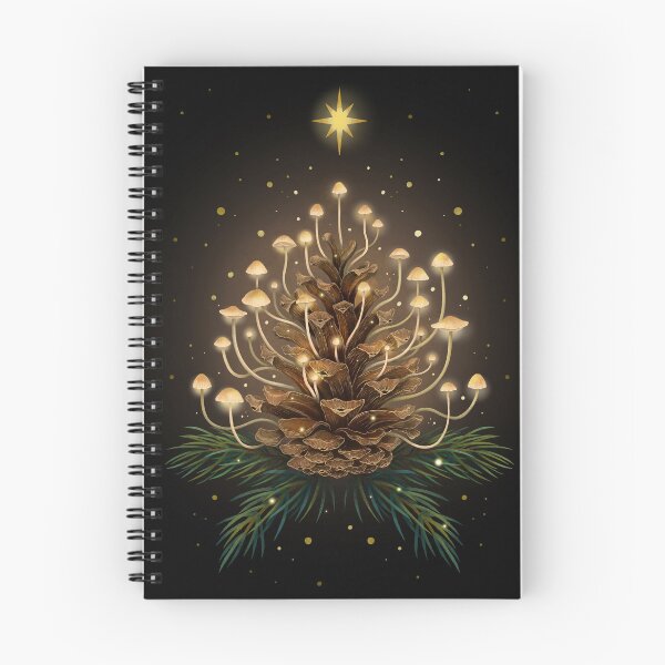 Aperçu de l'œuvre Pomme de pin magique dans une nuit de Noël étoilée créée et vendue par episodicDrawing.