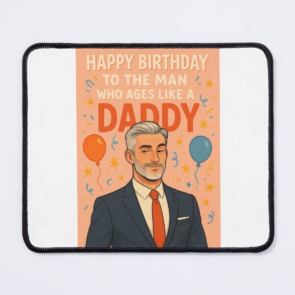 Item preview, Funny Gay Birthday Greeting for Silver Fox Lovers Daddy designed and sold by Aryabek.