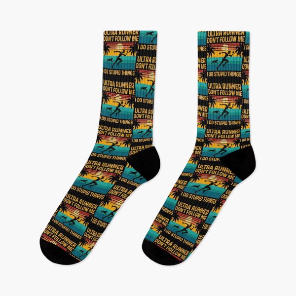 Item preview, Ultra Runner Don't Follow Me I Do Stupid Things Humor Quote designed and sold by MyraLorri.