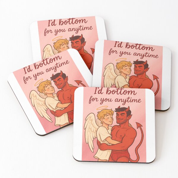 Item preview, Flirty Queer Romance with Angel and Devil - Top and Bottom Gay designed and sold by Aryabek.