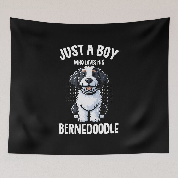 Item preview, Just A Boy Who Loves His Bernedoodle Dog designed and sold by AlyceLynne.