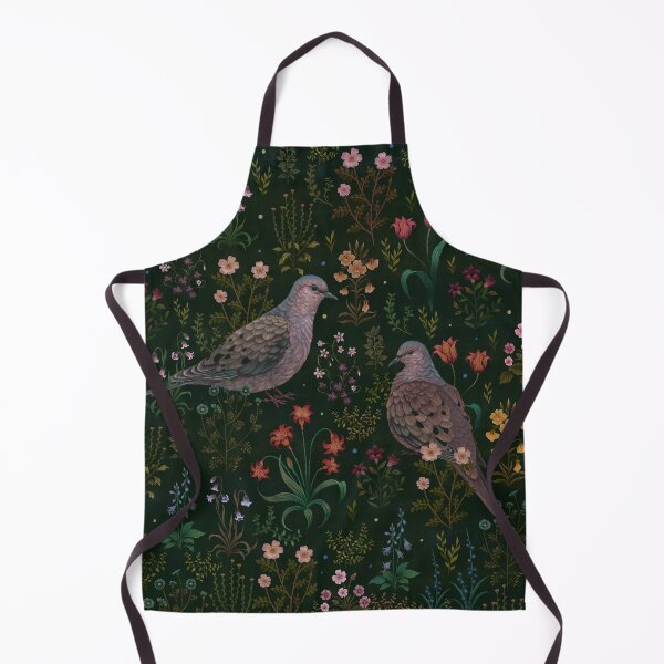 Item preview, Magical Mourning Doves in flower garden designed and sold by episodicDrawing.