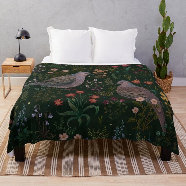 Item preview, Magical Mourning Doves in flower garden designed and sold by episodicDrawing.