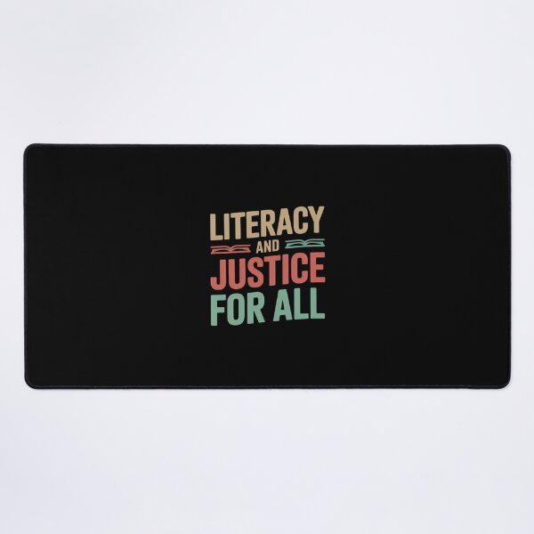 Item preview, Literacy And Justice for All Teacher Reading Book Lover  designed and sold by RsFilsingerArt.