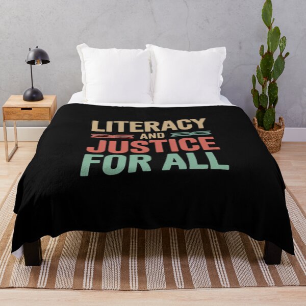 Item preview, Literacy And Justice for All Teacher Reading Book Lover designed and sold by RsFilsingerArt.