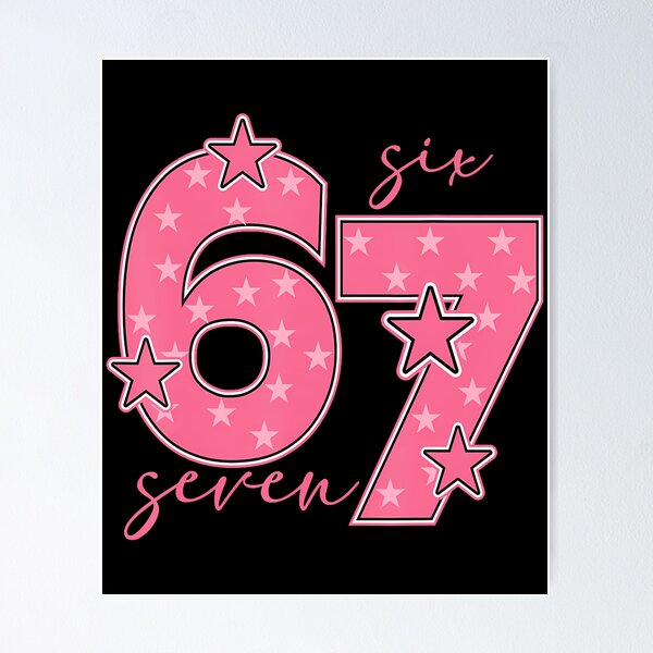 Artikelvorschau, 67 Meme Six Seven Gen Alpha Slang Cute Pink 6 7 Girls entworfen und verkauft von MyraLorri.