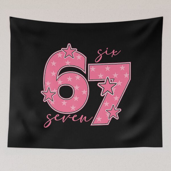 Item preview, 67 Meme Six Seven Gen Alpha Slang Cute Pink 6 7 Girls designed and sold by MyraLorri.