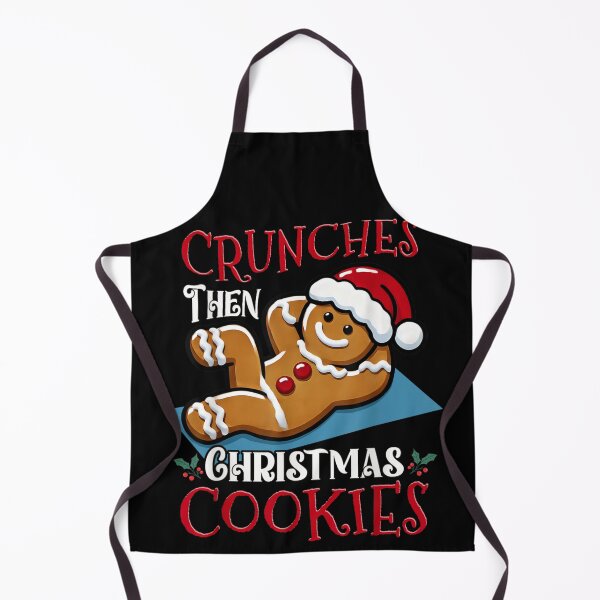 Item preview, Crunches Then Christmas Cookies Funny Gingerbread Man Workout designed and sold by EvelysEmelia.