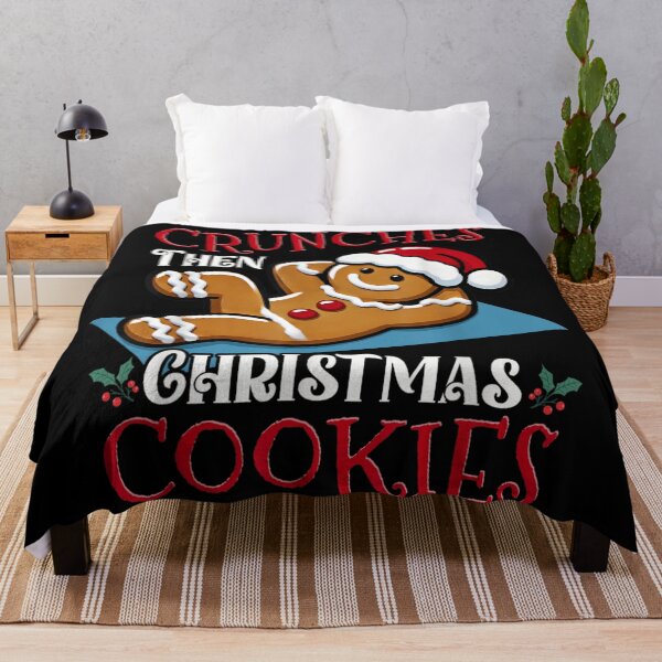 Item preview, Crunches Then Christmas Cookies Funny Gingerbread Man Workout designed and sold by EvelysEmelia.