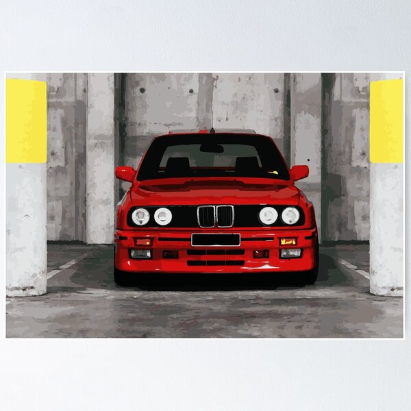 BMW M3 Retro Car Drift Poster – My Hot Posters