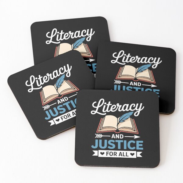 Item preview, Literacy And Justice For All Teacher Reading Funny  designed and sold by RsFilsingerArt.