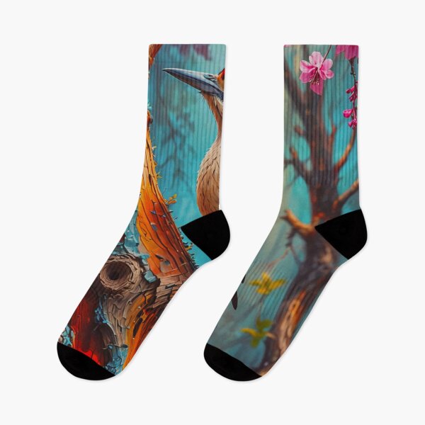 Item preview, Colourful woodpecker designed and sold by LeatherSock.
