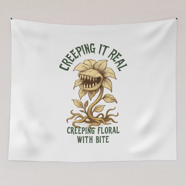 Item preview, Creeping It Real – Horror Floral Monster Design designed and sold by denip.