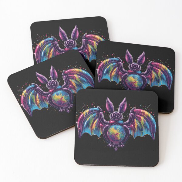 Item preview, Neon Splash Balloon Bat – Vibrant Street Art Pop Design designed and sold by PLUSHIWORLDtm.