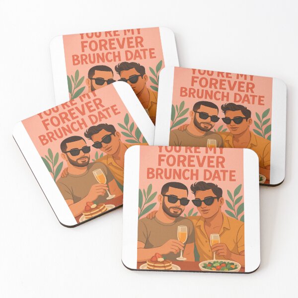 Item preview, Romantic Gay Brunch Couple - Queer Friendship LGBTQ designed and sold by Aryabek.
