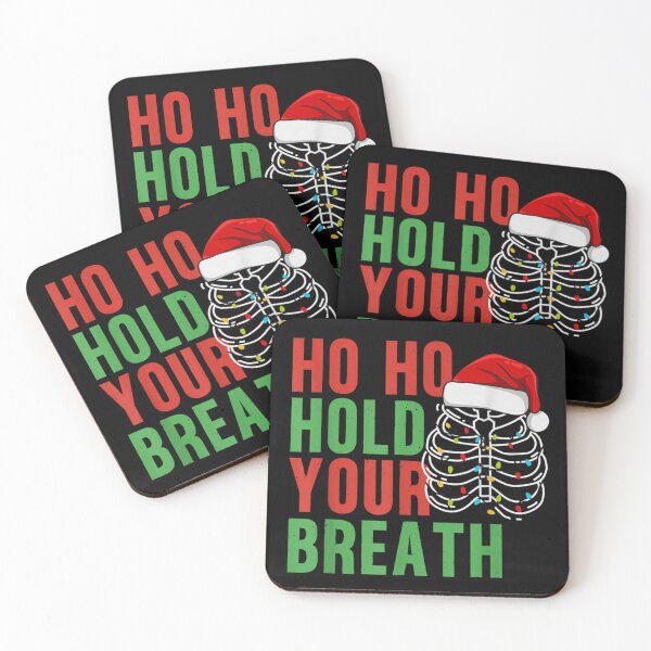 Item preview, Ho Ho Hold Your Breath Funny Skeleton Christmas Lights Ribcage designed and sold by EvelysEmelia.
