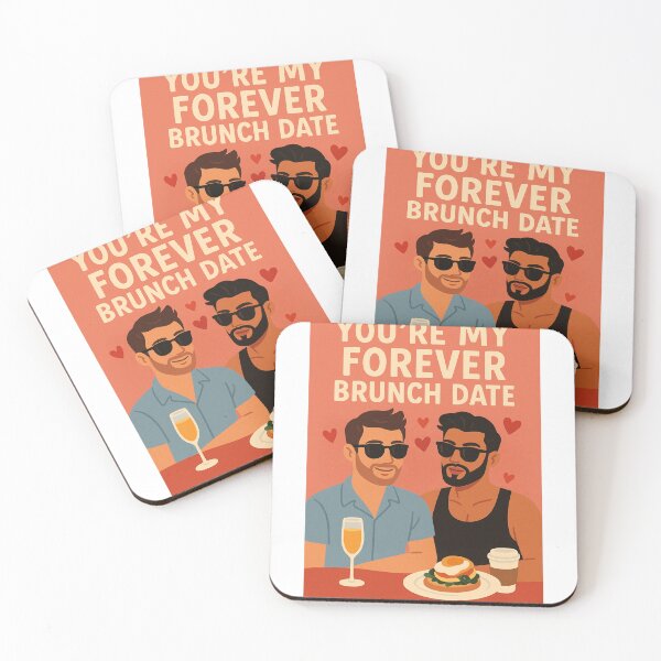 Item preview, Cute Queer Couple Brunch Forever - Gay Relationship designed and sold by Aryabek.