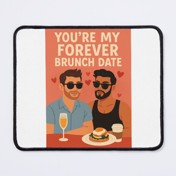 Item preview, Cute Queer Couple Brunch Forever - Gay Relationship designed and sold by Aryabek.