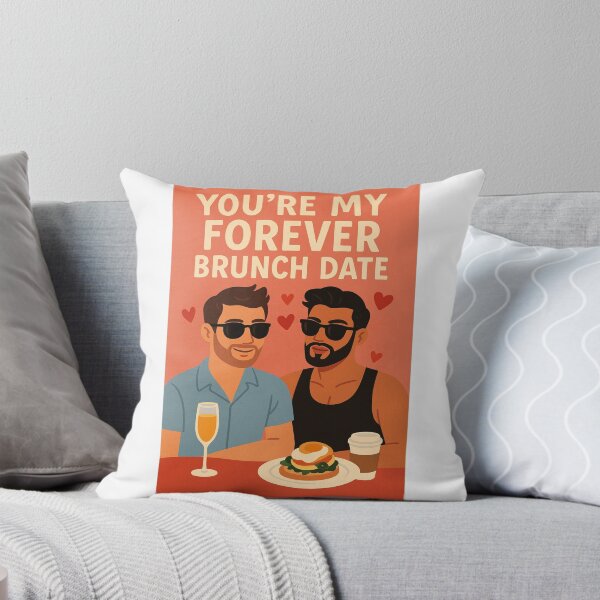 Item preview, Cute Queer Couple Brunch Forever - Gay Relationship designed and sold by Aryabek.