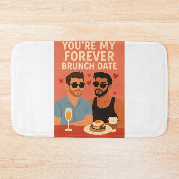 Item preview, Cute Queer Couple Brunch Forever - Gay Relationship designed and sold by Aryabek.