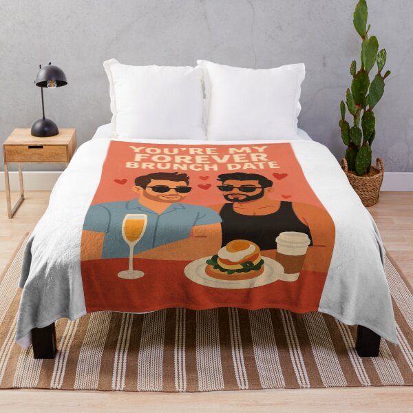 Item preview, Cute Queer Couple Brunch Forever - Gay Relationship designed and sold by Aryabek.