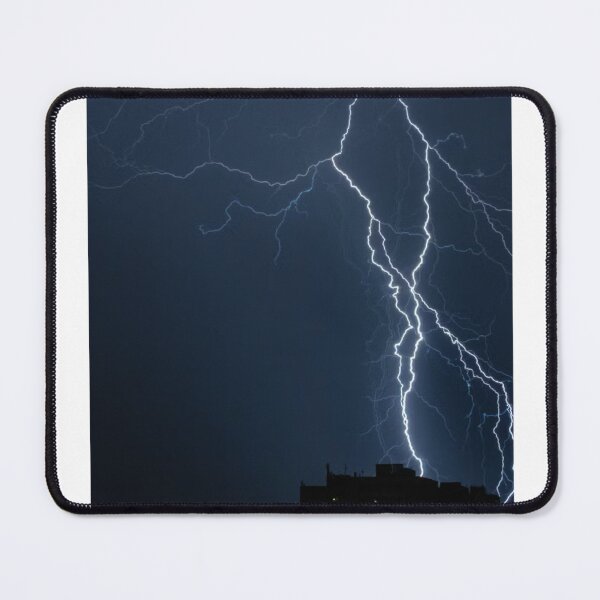 Item preview, Fork Lightning On Buildings Photographic Print designed and sold by Mother-Nature65.
