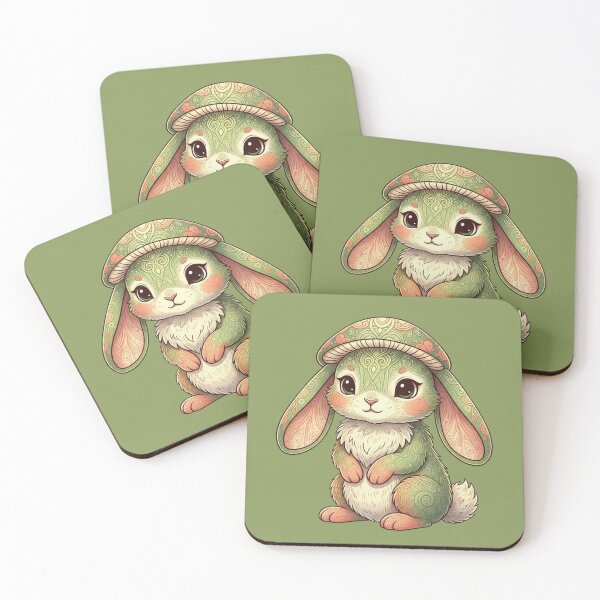 Item preview, Mushroom Forest Bunny Spirit: Cozy Enchanted Creature designed and sold by SebastianSpace.