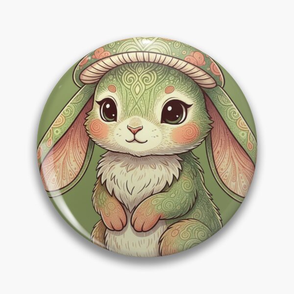 Item preview, Mushroom Forest Bunny Spirit: Cozy Enchanted Creature designed and sold by SebastianSpace.