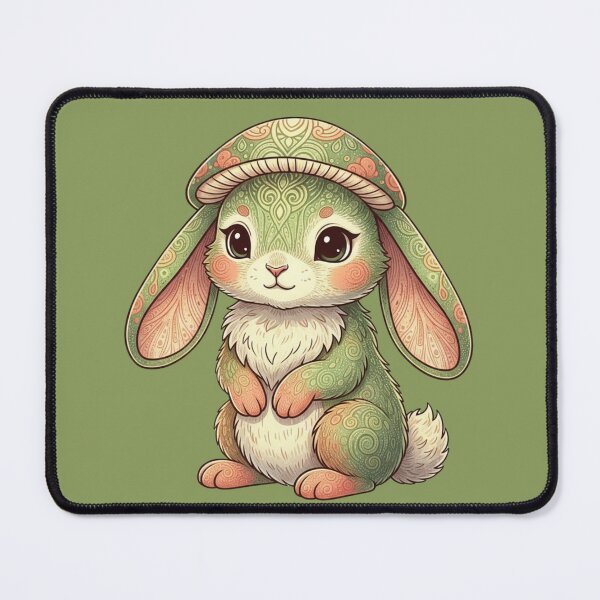 Item preview, Mushroom Forest Bunny Spirit: Cozy Enchanted Creature designed and sold by SebastianSpace.