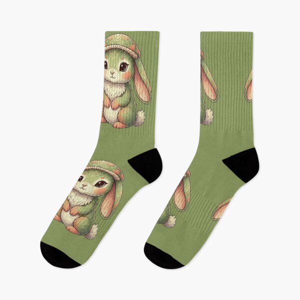 Item preview, Mushroom Forest Bunny Spirit: Cozy Enchanted Creature designed and sold by SebastianSpace.