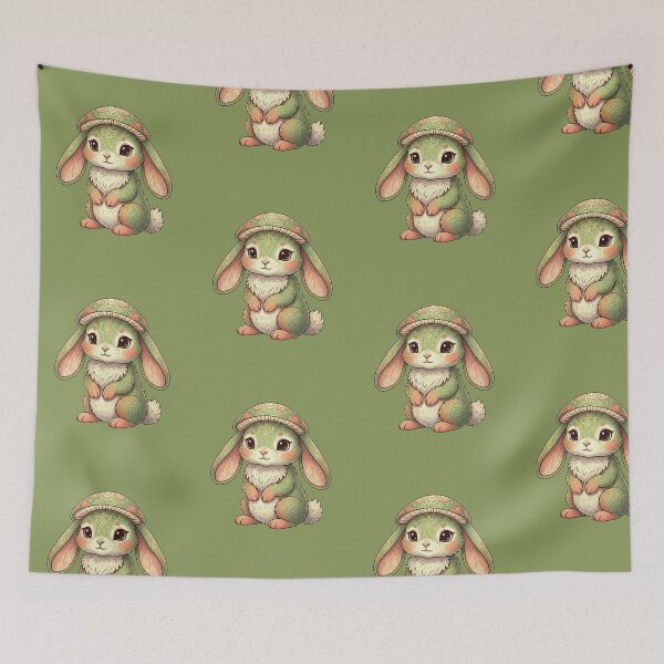 Item preview, Mushroom Forest Bunny Spirit: Cozy Enchanted Creature designed and sold by SebastianSpace.