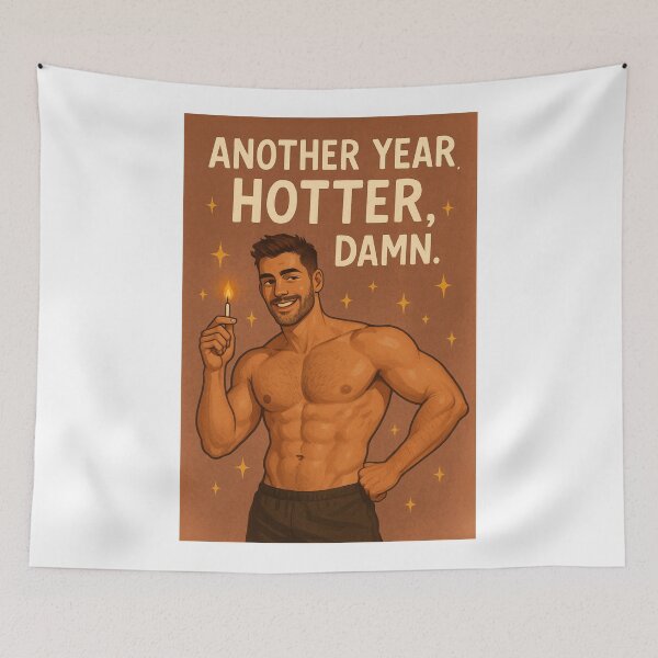 Item preview, Sexy Gay Birthday with Spark - Queer Greetings Handsome designed and sold by Aryabek.
