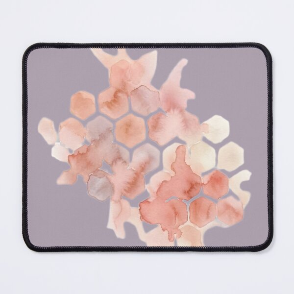 Item preview, Biomorphic Honeycomb - Blush Pink & Rose Quartz Watercolor designed and sold by JoMoPrints.