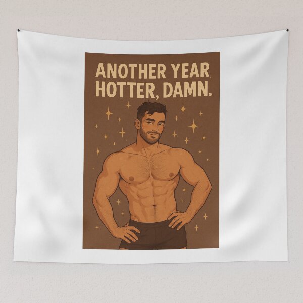 Item preview, Confident Gay Birthday Muscle Moment designed and sold by Aryabek.