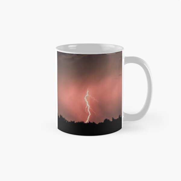 Item preview, Lightning Orange Sky Silhouette Photographic Print designed and sold by Mother-Nature65.